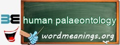WordMeaning blackboard for human palaeontology